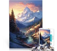 Rompecabezas de 1000 Piezas para Adultos montañas invernales Juguetes de Juego para Regalo Familiar Regalo para cumpleaños 75x50cm
