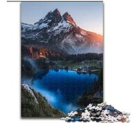 Rompecabezas de 1000 Piezas para Adultos, Montañas y Lagos, Rompecabezas Decorativo Que desafía el Cerebro, Juguete Interactivo Familiar tamaño 50x75cm