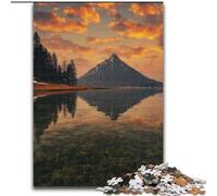Rompecabezas de 1000 Piezas para Adultos, Montañas y Lagos, Rompecabezas Decorativo Que desafía el Cerebro, Juguete Interactivo Familiar tamaño 26x38cm