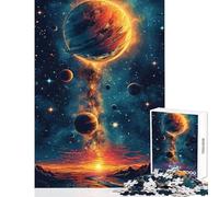 Rompecabezas de 1000 Piezas para Adultos Montañas y Planetas Juego práctico Educativo de Aprendizaje para decoración del hogar Colección de Artistas Bellas Artes (52x38cm)