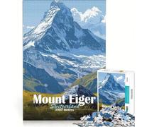 Rompecabezas de 1000 Piezas para Adultos Monte Eiger Suiza Juego práctico Actividades Divertidas para Hacer en casa Toda la Familia 38x52cm