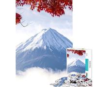 Rompecabezas de 1000 Piezas para Adultos Monte Fuji en otoño Juguetes adictivos para Cultivar la Paciencia Juego práctico Decoración del hogar Regalos de cumpleaños (Tamaño 38x26cm)