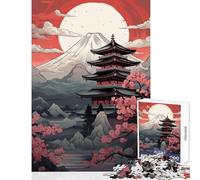 Rompecabezas de 1000 Piezas para Adultos Monte Fuji Paisaje onírico decoración del hogar Juguetes Regalos y Juegos prácticos Cada Pieza es única Tamaño 50x75cm