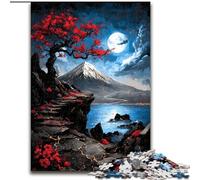 Rompecabezas de 1000 Piezas para Adultos: Monte Fuji, un mágico Rompecabezas de 1000 Piezas para Adultos, Entretenimiento Relajante, Navidad y decoración del hogar, 26x38cm