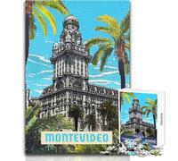 Rompecabezas de 1000 Piezas para Adultos Montevideo, diversión Familiar y Noche de Juegos, Pero Obra de Arte Divertida y humorística, Regalo, tamaño 50x75cm