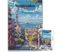 Rompecabezas de 1000 Piezas para Adultos, Montevideo, Uruguay, Paisaje Urbano, Juguetes educativos, decoración, Ideas de Regalo, tamaño 38x26cm