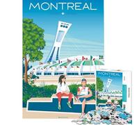 Rompecabezas de 1000 Piezas para Adultos Montreal Quebec Canadá Juego de ingenio Juguetes adictivos para Cultivar la Paciencia Regalo Divertido para Mujeres (tamaño 38x26cm)