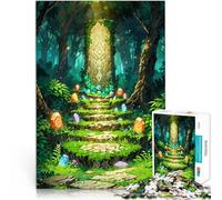 Rompecabezas de 1000 Piezas para Adultos Monumento perdido en el Bosque Análisis y lógica con Piezas de Formas aleatorias Que se entrelazan Completamente 52x38cm