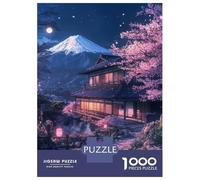 Rompecabezas De 1000 Piezas para Adultos Moonlit Cherry Blossom Retreat Rompecabezas para Adultos Juego Familiar Corte De Precisión Cumpleaños Y Navidad 38x26cm/1000pcs