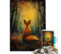 Rompecabezas de 1000 Piezas para Adultos Moonlit Fox Magic Un Juego de ingenio Divertido y Original Toda la Familia (tamaño 50x75cm)