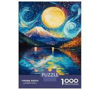 Rompecabezas De 1000 Piezas para Adultos Moonlit Mountain Glow -3 Rompecabezas para Adultos Juegos Divertidos Pero Divertidos Y Humorísticos Desafiantes De Completar 70x50cm/1000pcs