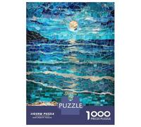 Rompecabezas De 1000 Piezas para Adultos Moonlit Ocean Mosaic Art Rompecabezas para Adultos Juguete Decoración De Pared para La Diversión Familiar 70x50cm/1000pcs