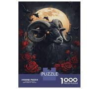 Rompecabezas De 1000 Piezas para Adultos Moonlit Ram and Roses -5 Rompecabezas para Adultos Juegos Relajantes Análisis Y Lógica Oferta como Regalos para Toda La Familia 52x38cm/1000pcs