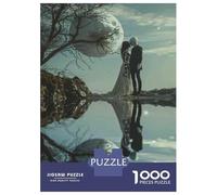 Rompecabezas De 1000 Piezas para Adultos Moonlit Romance Reflection Rompecabezas para Adultos Juegos Divertidos Decoración De Pared Cumpleaños Y Navidad 52x38cm/1000pcs