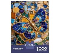 Rompecabezas De 1000 Piezas para Adultos Mosaic Butterfly Art Rompecabezas para Adultos Juguete Decoración De Pared Regalos para Mujeres para Cumpleaños, Navidad 38x26cm/1000pcs