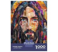 Rompecabezas De 1000 Piezas para Adultos Mosaic Jesus Portrait Rompecabezas Práctico Juego Decoración del Hogar Cumpleaños Y Navidad 70x50cm/1000pcs