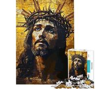 Rompecabezas de 1000 Piezas para Adultos Mosaico de Cristo Jesús Rompecabezas de ingenio Juego de construcción de Patrones Regalos para Amigos y Familiares (tamaño 38x52cm)