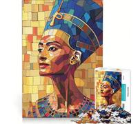 Rompecabezas de 1000 Piezas para Adultos Mosaico de la Reina Nefertiti Juegos educativos Decoración para el hogar Colección de Artistas Bellas Artes 38x26cm
