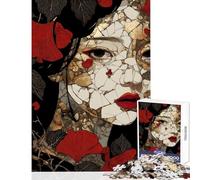 Rompecabezas de 1000 Piezas para Adultos Mosaico de Mujer Japonesa Juego Imposible desafío difícil Juguetes para armar Fortalecer el Amor Entre Parejas (38x26cm)