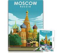 Rompecabezas de 1000 Piezas para Adultos, Moscú, Rusia, Juguetes de Viaje, Juegos educativos, decoración, Ideas de Regalo, tamaño 50x75cm