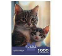 Rompecabezas De 1000 Piezas para Adultos Mother Cat and Kitten Rompecabezas Juego Familiar para La Diversión Familiar Oferta como Regalo para Toda La Familia 52x38cm/1000pcs