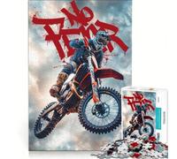 Rompecabezas de 1000 Piezas para Adultos Motocross sin Miedo Juego práctico Mejora la Memoria colección de Artistas Bellas Artes 38x52cm