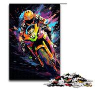 Rompecabezas de 1000 Piezas para Adultos MotoGP de Splatters Nubes de Colores en el Cielo Actividad Familiar Rompecabezas Juego Familiar Alivia el estrés Rompecabezas difícil 75 x 50 cm