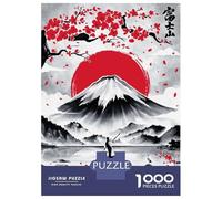 Rompecabezas De 1000 Piezas para Adultos Mount Fuji Ink Wash Rompecabezas para Adultos Juguete Decoración De Pared Regalos para Mujeres para Cumpleaños, Navidad 52x38cm/1000pcs