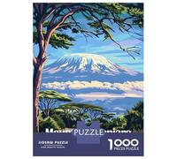 Rompecabezas De 1000 Piezas para Adultos Mount Kilimanjaro National Park Tanzania Rompecabezas para Adultos Juego De Ingenio para La Diversión Familiar Cumpleaños 38x26cm/1000pcs