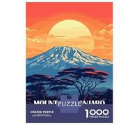 Rompecabezas De 1000 Piezas Para Adultos Mount Kilimanjaro Tanzania Landscape Art Rompecabezas Para Adultos Juego Práctico Pero Divertido Y Humorístico Interacción Entre Padres E Hijos 38x26cm/1000pcs