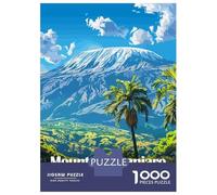 Rompecabezas De 1000 Piezas para Adultos Mount Kilimanjaro Tanzania Travel Rompecabezas para Adultos Juguete Decoración De Pared Difícil Difícil Y Desafío 38x26cm/1000pcs