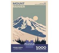 Rompecabezas De 1000 Piezas para Adultos Mount Rainier National Par Rompecabezas para Adultos Juego Familiar Corte De Precisión Cumpleaños Y Navidad 52x38cm/1000pcs