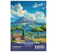 Rompecabezas De 1000 Piezas para Adultos Mount Vesuvius Italy Rompecabezas para Adolescentes Juego De Ingenio Análisis Y Lógica Difícil Y Desafiante 52x38cm/1000pcs