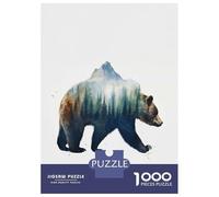 Rompecabezas De 1000 Piezas para Adultos Mountain Bear Forest Decor Rompecabezas para Adultos Juguetes DIY Regalos para Mujeres Regalos para Amigos Y Familiares 52x38cm/1000pcs