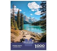 Rompecabezas De 1000 Piezas para Adultos Mountain Lake Adventure Path Rompecabezas para Adultos Análisis Práctico del Juego Y Lógica Interacción Entre Padres E Hijos 70x50cm/1000pcs