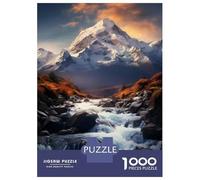 Rompecabezas De 1000 Piezas para Adultos Mountain River Landscape Poster Rompecabezas para Adultos Juegos Familiares Análisis Y Lógica Oferta como Regalos para Toda La Familia 38x26cm/1000pcs
