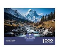 Rompecabezas De 1000 Piezas para Adultos Mountain River Landscape Rompecabezas para Adultos Juego De Ingenio Desafío Difícil Desafiante De Completar 38x26cm/1000pcs