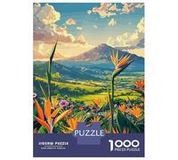 Rompecabezas De 1000 Piezas para Adultos Mountain View with Bird of Paradise Rompecabezas para Adultos Juguete Decoración De Pared Desafío Difícil Diversión Actividades En Casa, 38x26cm/1000pcs