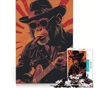 Rompecabezas de 1000 Piezas para Adultos Mr Monkey Blues Night Juegos educativos análisis y lógica Regalos para Mujeres 50x75cm