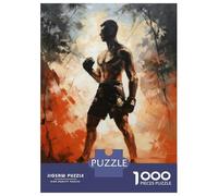 Rompecabezas De 1000 Piezas para Adultos Muay Thai Fighter Painting Rompecabezas para Adultos Juegos Divertidos Pero Divertidos Y Humorísticos Desafiantes De Completar 70x50cm/1000pcs