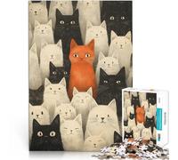 Rompecabezas de 1000 Piezas para Adultos Muchos Gatos se aglomeran Juguetes educativos de Aprendizaje Regalo de cumpleaños, Regalos 75x50cm