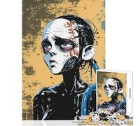 Rompecabezas de 1000 Piezas para Adultos Mujer ciberpunk con Manguera decoración del hogar Juguetes Regalo de cumpleaños para Juego Educativo con póster a Juego y Hoja de Trivia tamaño 38x52cm