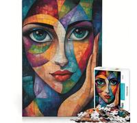 Rompecabezas de 1000 Piezas para Adultos Mujer con Ojos Grandes Juguete Educativo desafío exigente colección de Artistas Bellas Artes 38x52cm