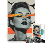 Rompecabezas de 1000 Piezas para Adultos Mujer con pájaros y Rayas Juego Divertido y Relajante Corte láser Tiempo de Tranquilidad y Ejercicio Mental en casa (50x75cm)