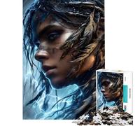Rompecabezas de 1000 Piezas para Adultos Mujer con relámpagos y Plumas Rompecabezas para Adultos Juego de ingenio Una Obra de Arte para cumpleaños y Navidad (Tamaño 38x52cm)