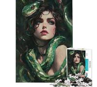 Rompecabezas de 1000 Piezas para Adultos Mujer con Serpiente Rompecabezas para Adultos Juegos de relajación análisis y lógica Difícil y desafiante (Tamaño 50x75cm)