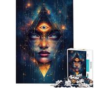 Rompecabezas de 1000 Piezas para Adultos Mujer del Tercer Ojo Juego de ingenio análisis y lógica cumpleaños y Navidad (tamaño 38x26cm)