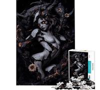 Rompecabezas de 1000 Piezas para Adultos Mujer emergiendo de la Piedra Juguetes educativos para Aprender Juegos relajantes desafío exigente Excelentes Regalos y Juguetes (tamaño 50x75cm)