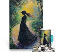 Rompecabezas de 1000 Piezas para Adultos Mujer en el Sendero del Bosque Difícil Difícil Cada Pieza es única: un desafiante y Divertido Juego Familiar 38x26cm