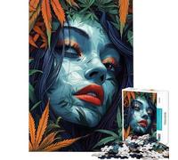 Rompecabezas de 1000 Piezas para Adultos Mujer Entre Hojas Rompecabezas para Adultos Juego práctico de ensamblaje Regalo de cumpleaños y único (Tamaño 38x26cm)